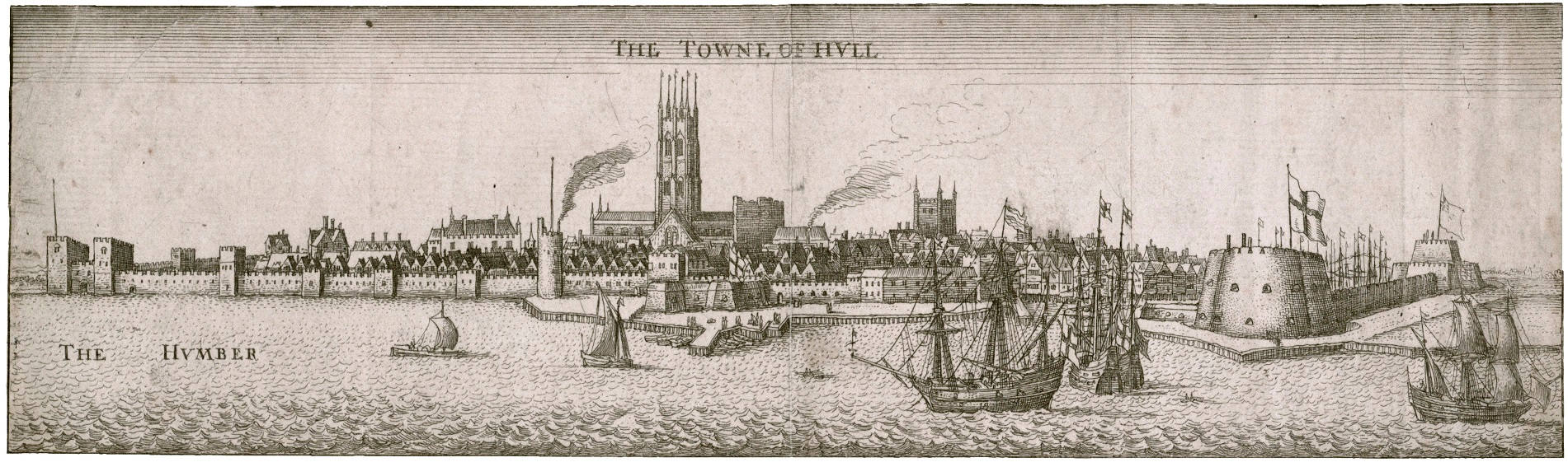 Hollar map of Hull 1640