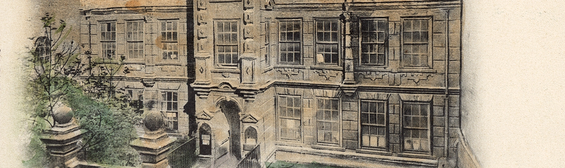 Detail of an illustration of Wilberforce House - birthplace of anti-slavery campaigner William Wilberforce